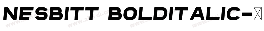 Nesbitt BoldItalic字体转换